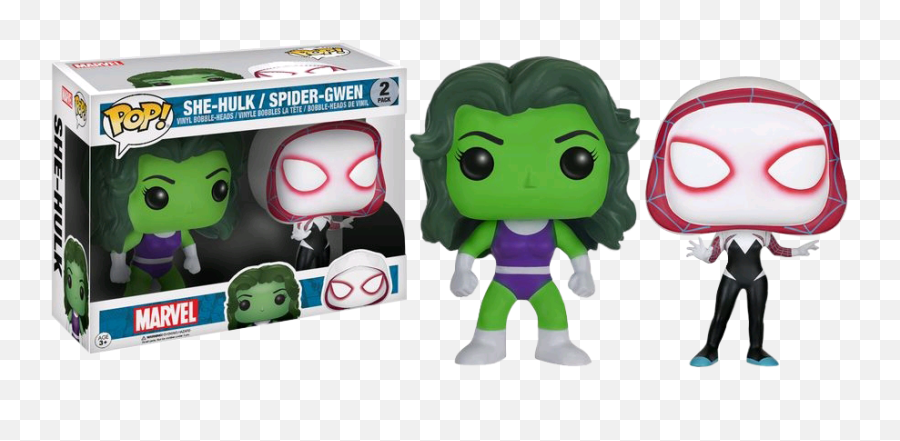 Marvel - Shehulk U0026 Spidergwen Pop 2pk Marvel Funko Pop She Hulk Png,Spider Gwen Png