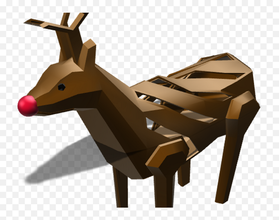Low Poly Rudolph The Red Nosed Reindeer - Reindeer Png,Rudolph Png