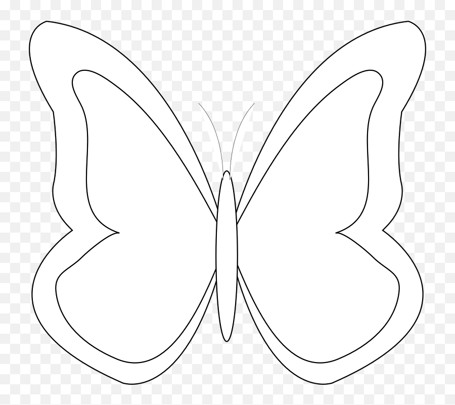 Butterfly Outlines 4 Buy Clip Art - Butterfly Outline Png,Mariposa Png
