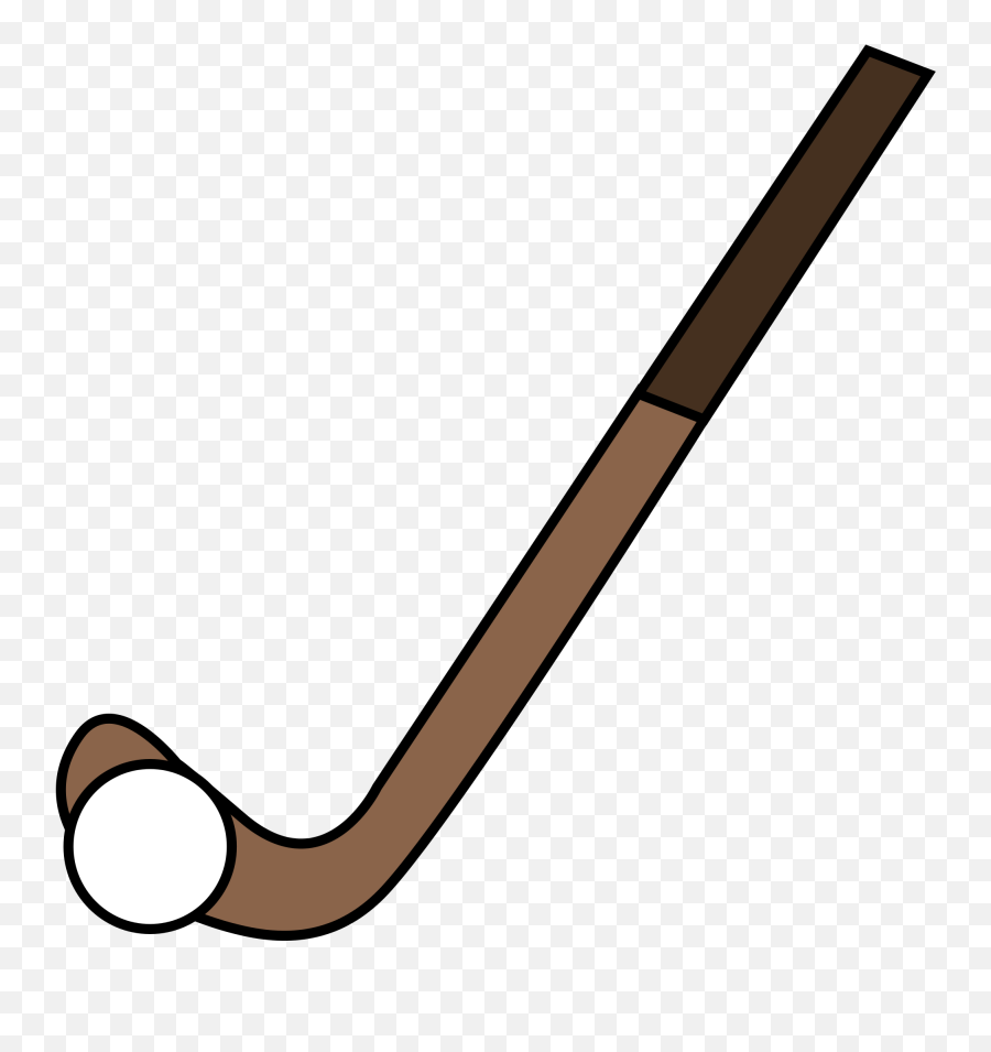 Clipart Ball Hockey Stick - Field Hockey Stick Cartoon Png,Hockey Stick Transparent