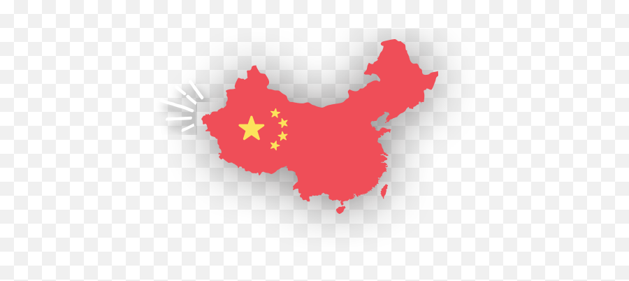 Download China Flag - China Map Vector Png Png Image With No China Map Shape,Chinese Flag Png