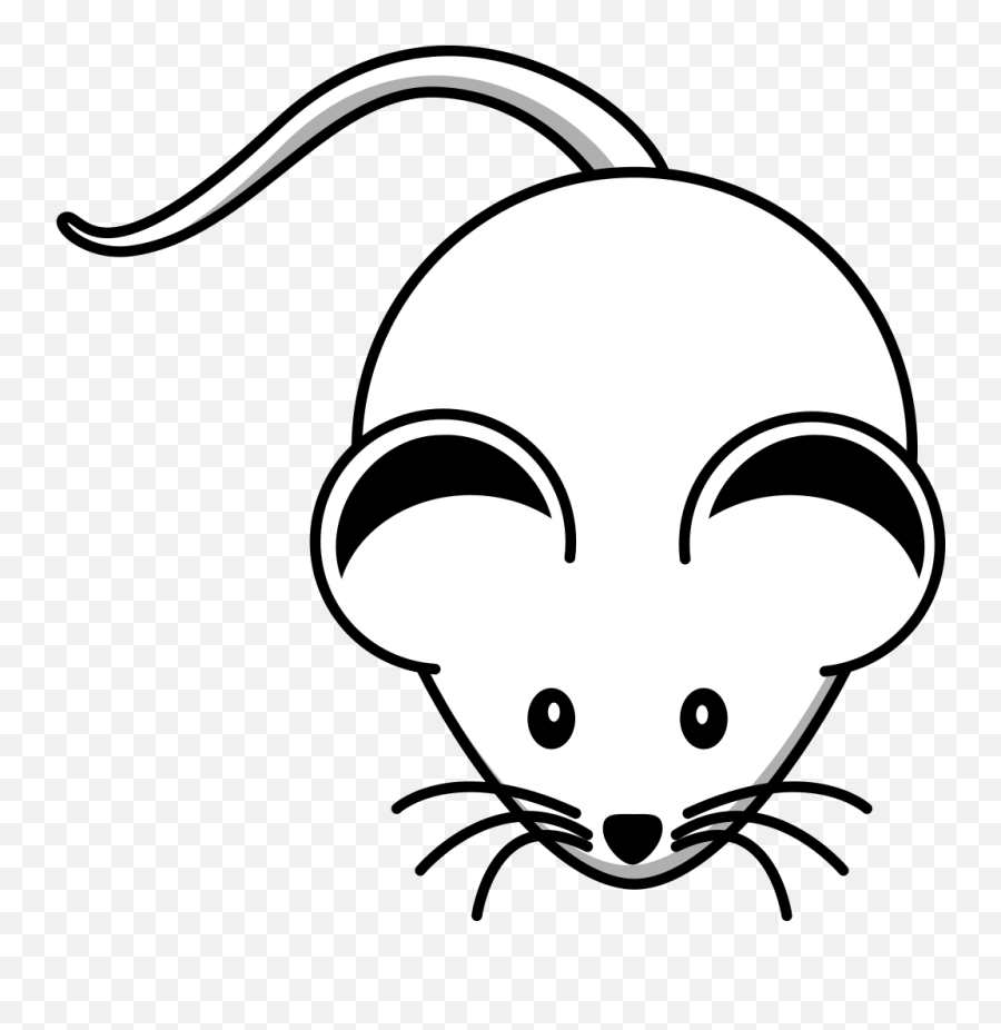 White Mouse Black Ears Png Svg Clip Art For Web - Download Small Mouse Black And White,Ears Png