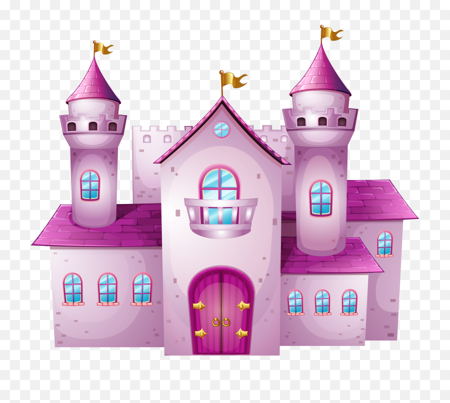 Pink Castle Png Clip Art Image Bolos De Fralda Castelo - Pink Castle Png,Disney Castle Png