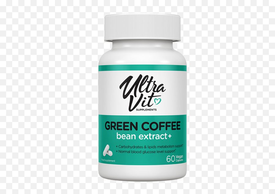 Ultravit Green Coffee Bean Extract - 60 Vegan Capsules Ultra Vit Zinc Supplements Png,Coffee Bean Transparent