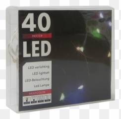 Led String Chain Fairy Lights Multicolour With Silver Wire - 40 Micro Leds 2mtr Length Diode Png,String Lights Png Transparent