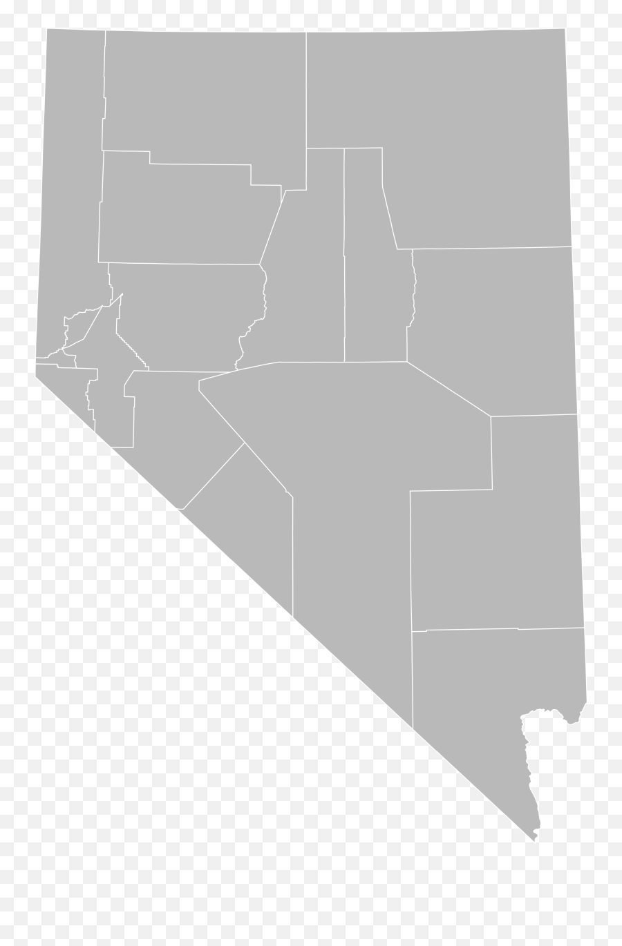 Blank Map Of Nevada - Blank Nevada County Map Png,Nevada Png