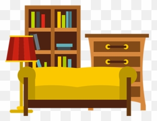 Full Size Png Image - Bookcase With Books Transparent Background,Furniture Png