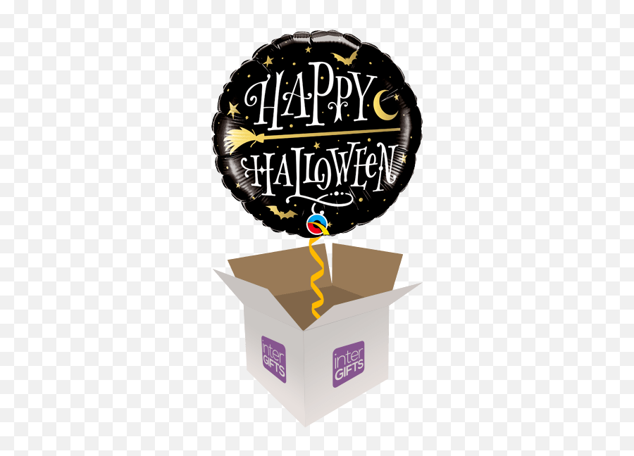 Download Happy Halloween Golden Broomstick - Full Size Png Birthday Balloons,Broomstick Png