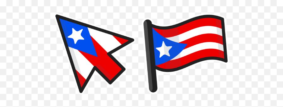 Puerto Rico Flag Cursor - Flag Png,Puerto Rican Flag Png