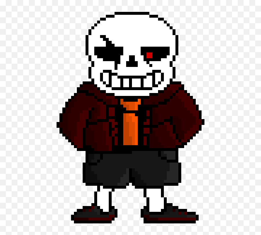 Me As A Sans Instyle Of Udnerfell - Undertale Ink Sans Pixel Art Png,Sharp Teeth Png