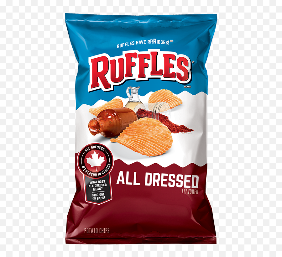 All Dressed Flavored Potato Chips - Packet Png,Potato Chips Png
