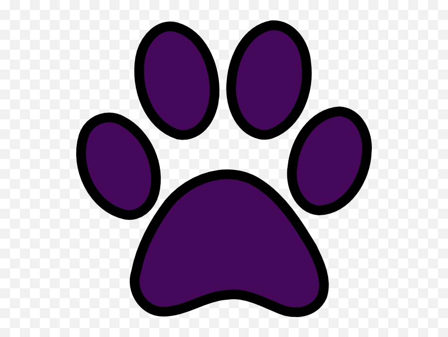 Clemson Tiger Paw Png - Purple Paw Print Clipart,Tiger Paw Png