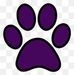 Clemson Tiger Paw Png - Purple Paw Print Clipart,Tiger Paw Png