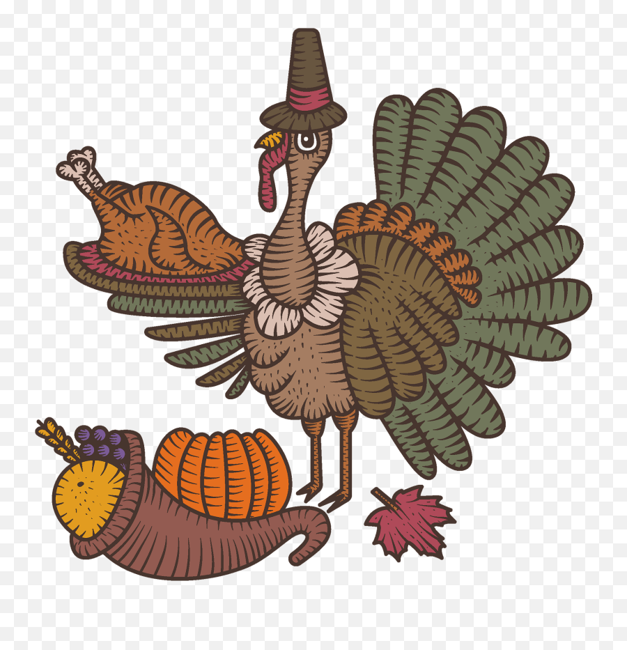 Thanksgiving Turkey Clipart - Domestic Turkey Png,Thanksgiving Png Images