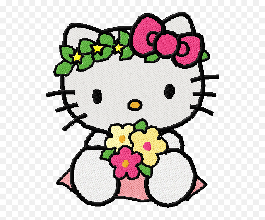 Hello Kitty Embroidery - Pink Hello Kitty Transparent Png,Hello Kitty Logo