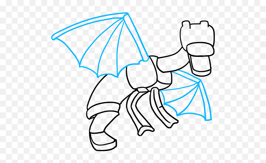 How To Draw Ender Dragon From Minecraft - Ender Dragon Drawing Easy Png,Ender Dragon Png