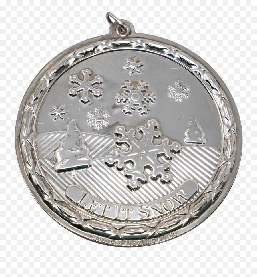 Wallace Sterling Silver Let It Snow Ornament - Solid Png,Snow Falling Transparent