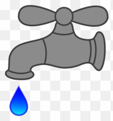 Clip Art Of The Water Leak Free Image - Dripping Faucet Art png