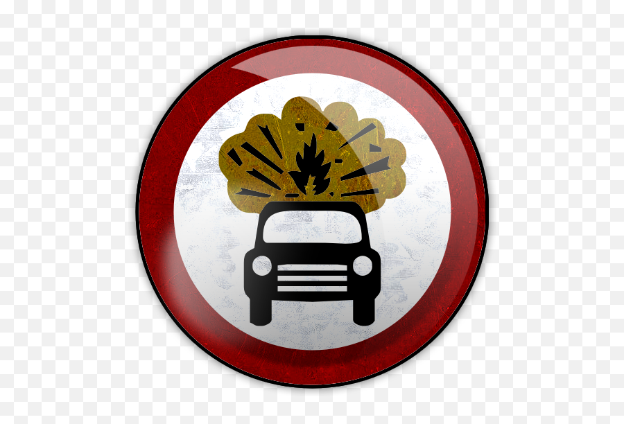 Bang - Ocar Icon Barkerbadges Icons Softiconscom No Motor Vehicles Road Sign Uk Png,Car Icon Image