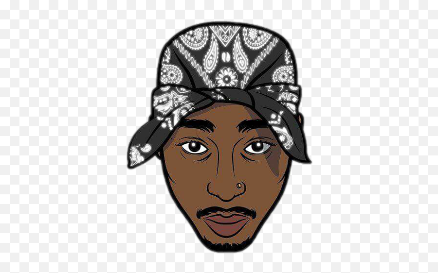 Jpg Freeuse Library Sticker By Scott L - 2 Pac Cartoon Png,Tupac Transparent
