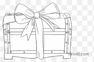 Standard Bow Treasure Chest Plain Closed Life Ks2 Black - png
