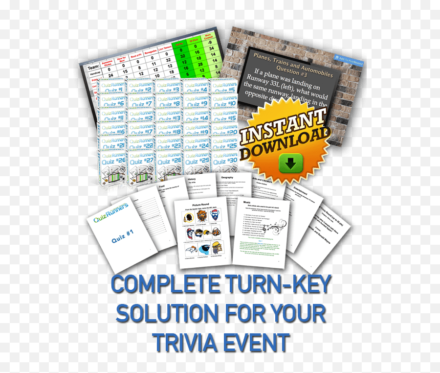 40 - Pack Trivia Night Bundle Vertical Png,Icon Pop Quiz Characters