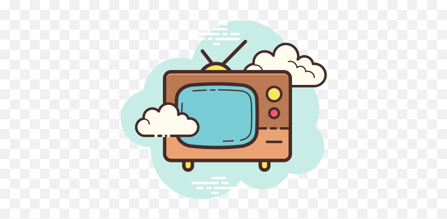 Tv Icon In Cloud Style - Safari Icon Aesthetic Cloud Png,Tv Set Icon