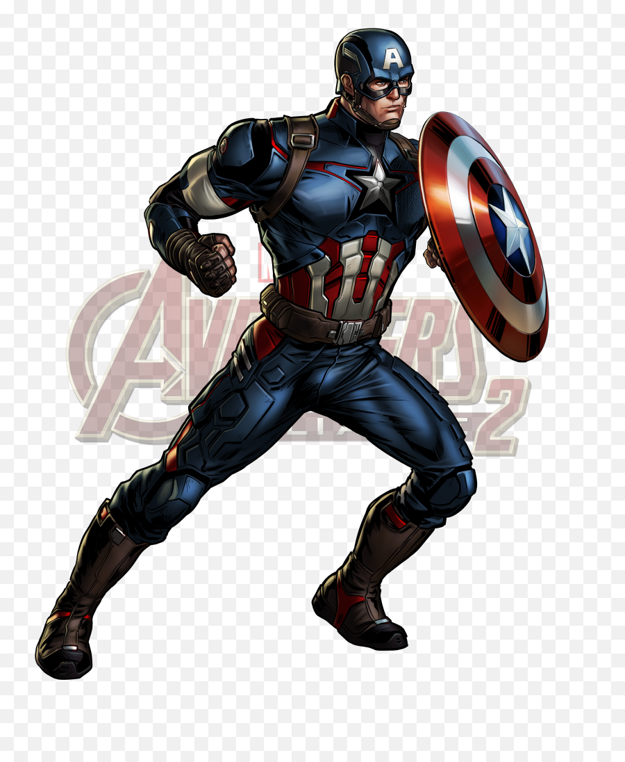 Age Of Ultron Captain America Marvel Avengers Alliance 2 - Cartoon Marvel Captain America Png,Capitan America Logo