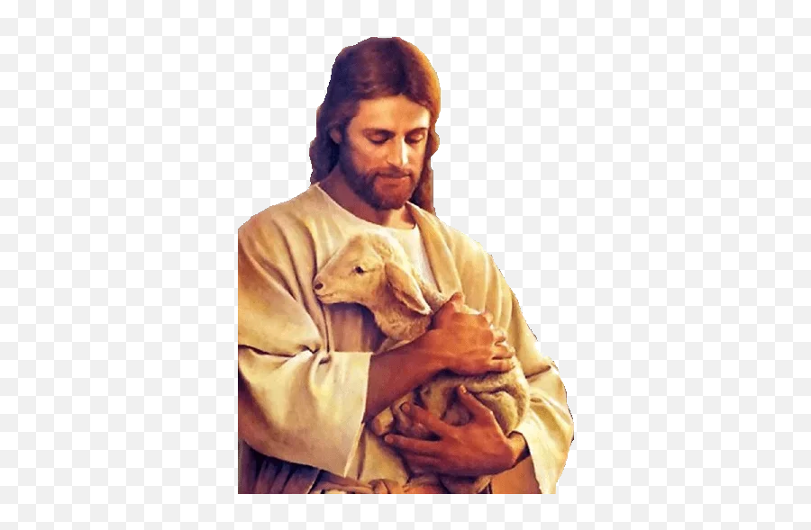 Telegram Sticker From Jesus Pack - Jesus Christian Png,Lamb Of God Jesus Icon