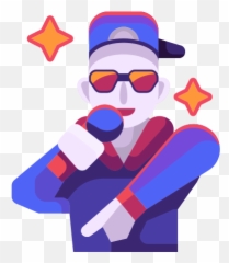 Singing Icon Justicon Flat Style - Illustration png