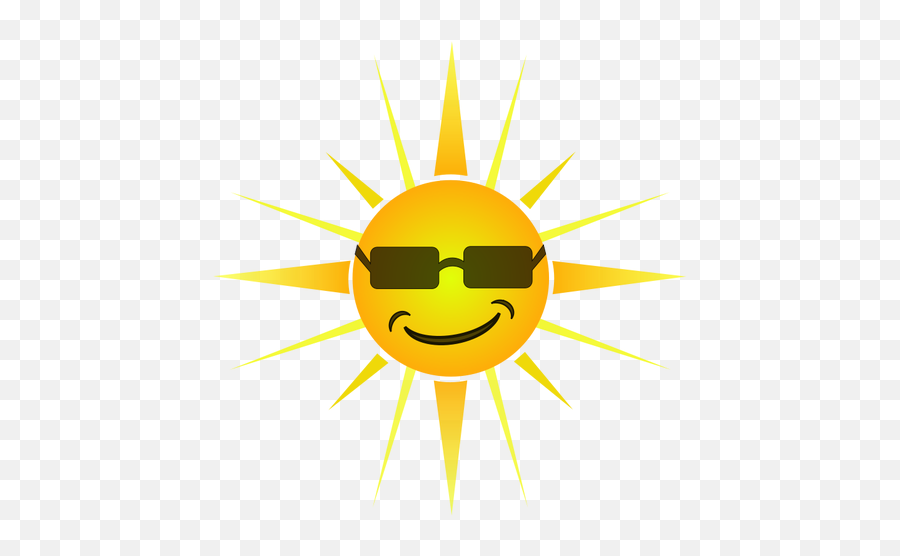 Cool Happy Sun Vector Image Public Domain Vectors - Happy Birthday Surf Board Png,Sun Rays Icon