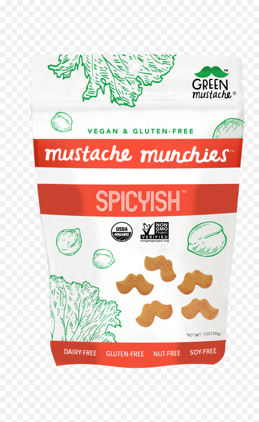 Mustache Munchies Spicyish Crackers - Mustache Munchies Png,Mustache Icon For Facebook
