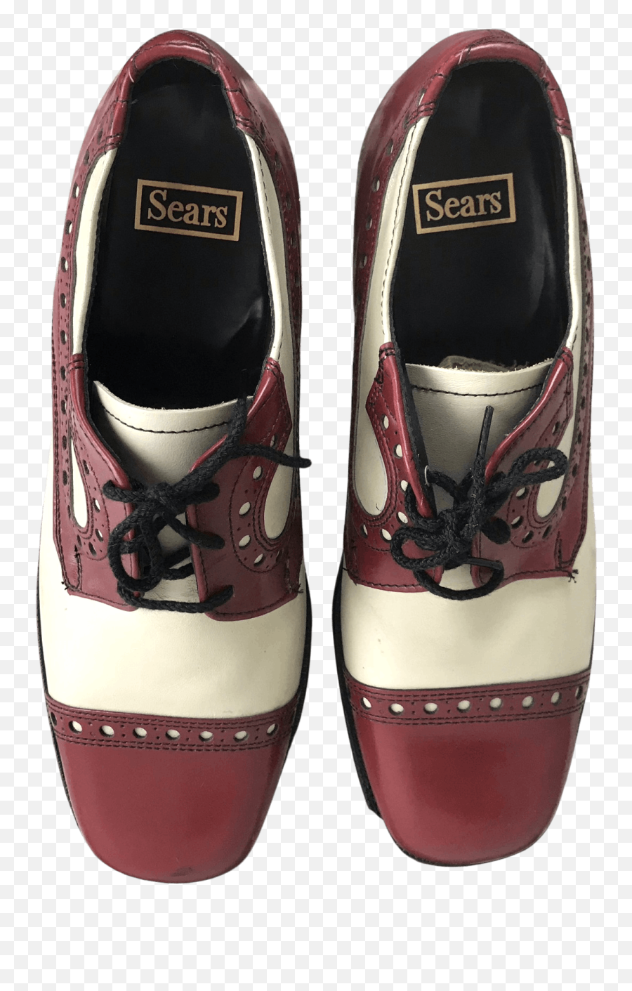 Vintage 70u0027s Menu0027s Two Tone Dress Shoes By Sears - Free Round Toe Png,Footjoy Icon Brogue Golf Shoes