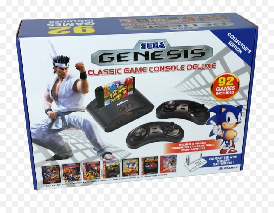 Download The Genesis Console Game Was Bundled With - Sega Genesis Classic Game Console Deluxe 92 Png,Sega Genesis Png