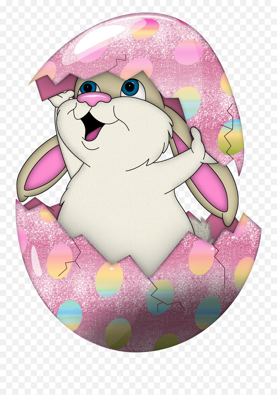 Cute Bunny In Egg Transparent Png Clipart - Cute Easter Bunny Clip Art,Bunny Clipart Png