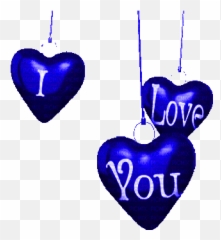 Blue Red Swinging Hearts Gif - PicMix Love You Gif Blue png