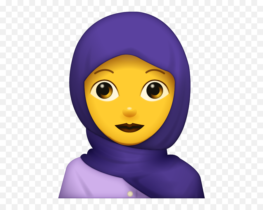 Woman With Hijab Emoji - Woman With Hijab Emoji Png,Purple Emoji Png