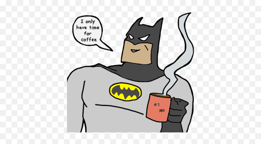 About Me Transparent Cartoons U0026 Comics Gif - Batman I Love Batman Coffee Gif Png,Batman Transparent