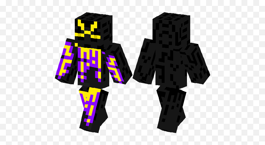 Full Potential Electric Enderman Minecraft Skin - Minecraft Pe Spider Mob Skin Png,Enderman Png