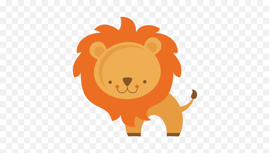 Download Hd Lion Clipart Baby Animal - Cute Wild Animal Lion Vector Png Cute,Lion Clipart Png