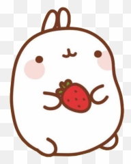 Download Cute Strawberry Png Image Background - Molang Gif Transparent