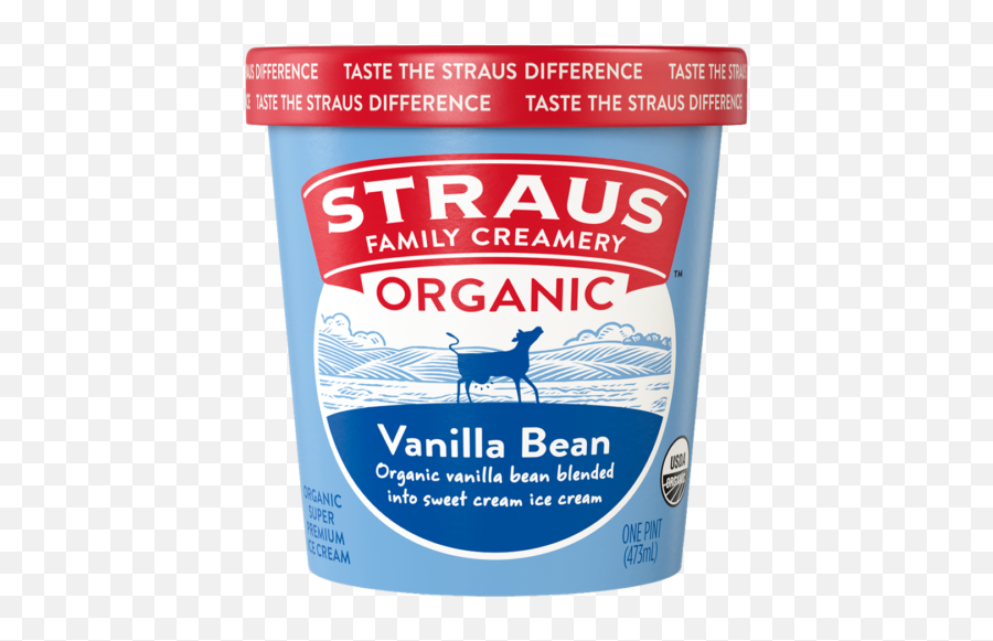 Organic Vanilla Bean Ice Cream - Straus Family Creamery Straus Ice Cream Png,Vanilla Bean Png