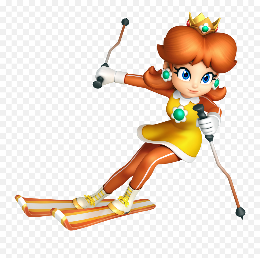 Princess Daisy Skiing By Daisy4eva - Sonic At The Olympic Winter Png,Princess Daisy Png
