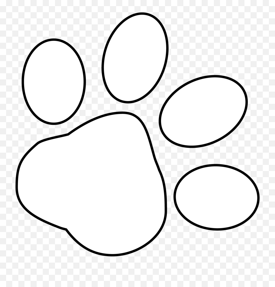 Free Dog Paw Print Transparent - White Paw Print Clip Art Png,Paw Print Logo