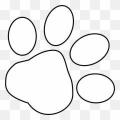 Free Dog Paw Print Transparent - White Clip Art png