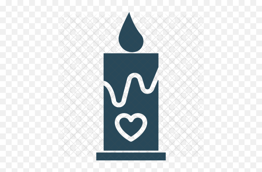 Burning Candle Icon Of Glyph Style - Heart Png,Burning Paper Png