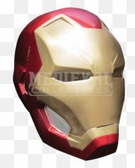 Adult Civil War Iron Man Two Piece Mask - For Kids png