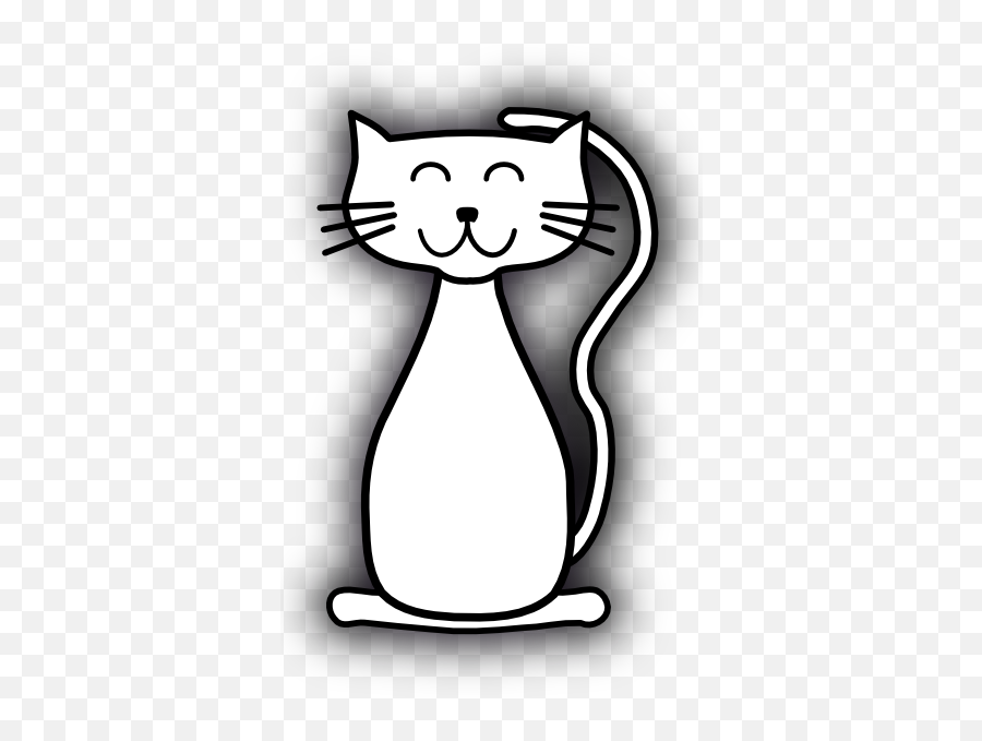 White Cat Walking Png Svg Clip Art For - Black N White Cartoon Cat,White Cat Png