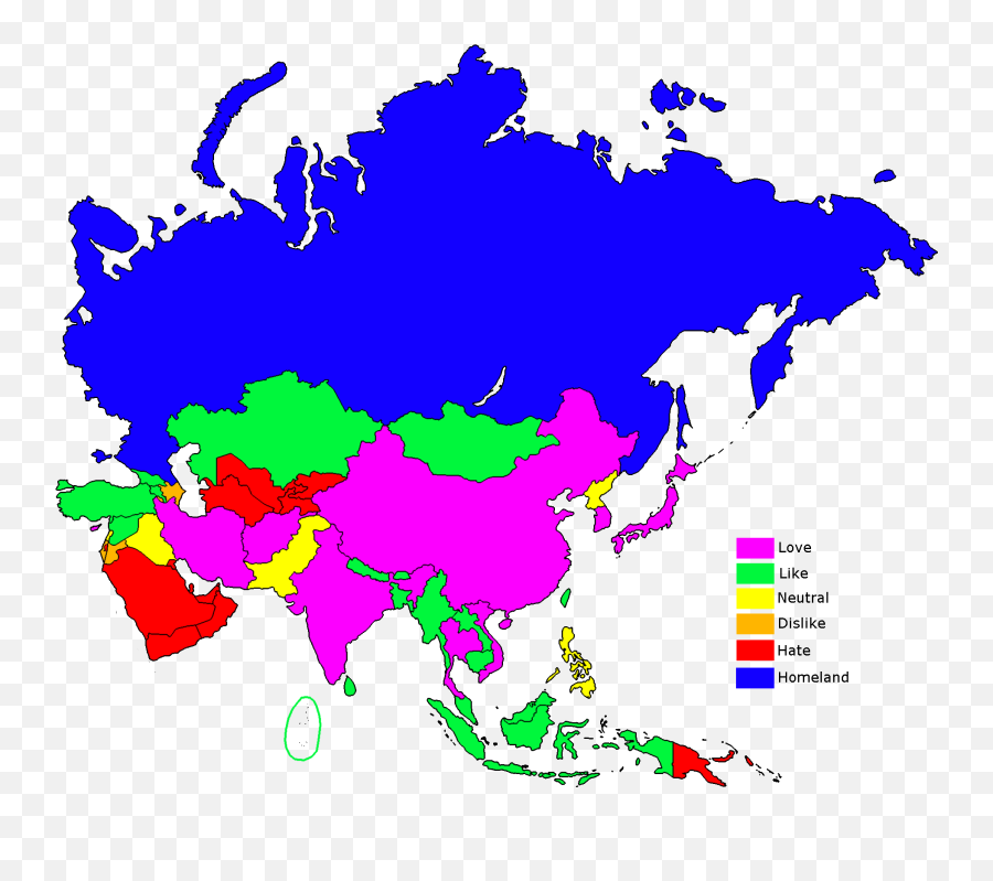 Viacom Wigga - Asia Vector Map Png,Continents Png