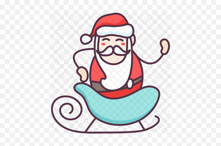 Santa Sleigh Icon - Santa Claus Png,Santa Sleigh Png